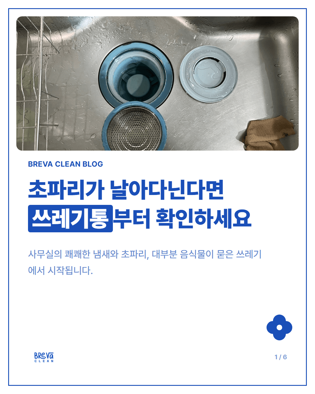 사무실에 초파리가 날아다닌다면, 쓰레기통부터 확인해보세요 카드뉴스 1